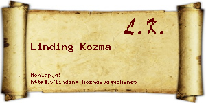 Linding Kozma névjegykártya